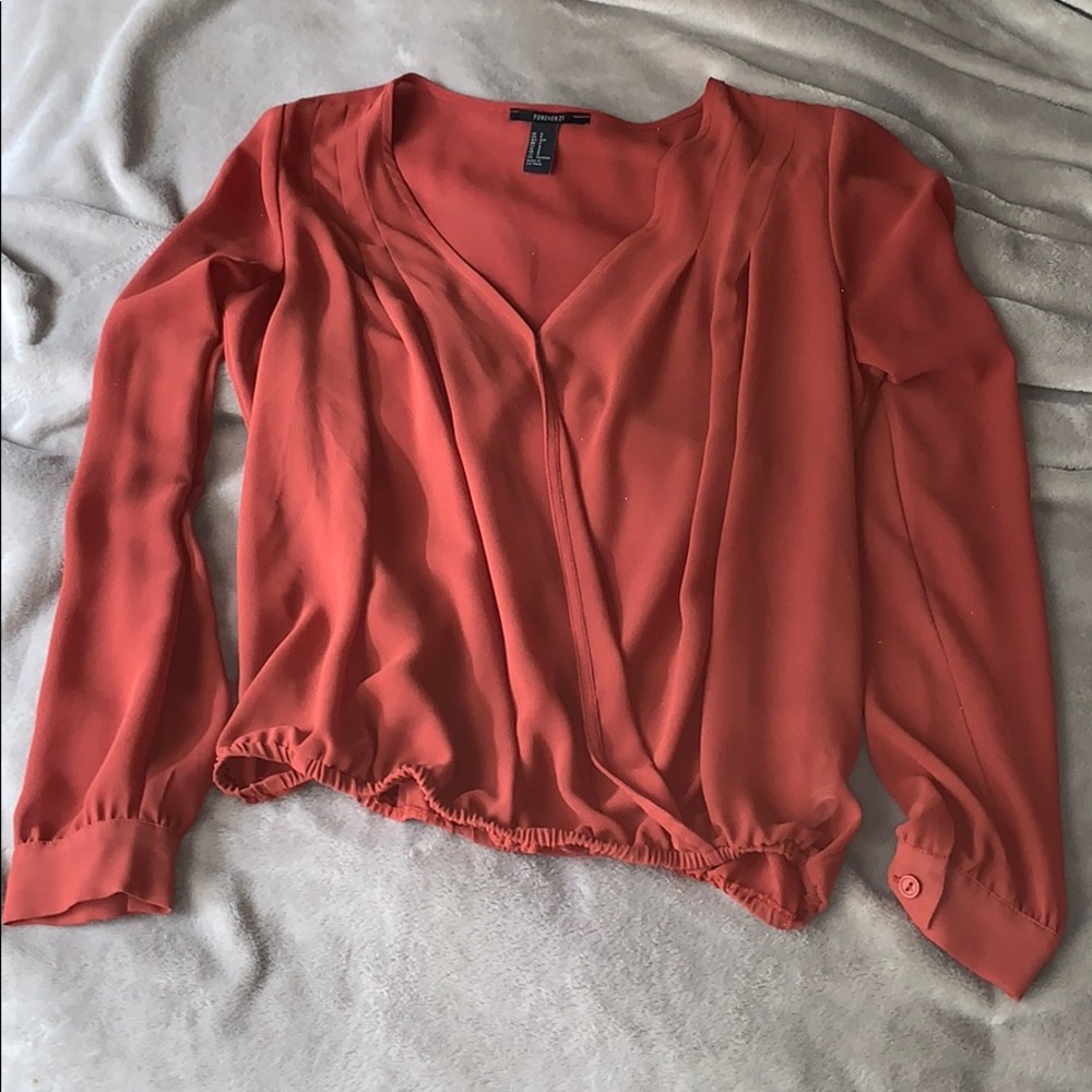 Red Orange Blouse